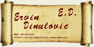 Ervin Dinulović vizit kartica